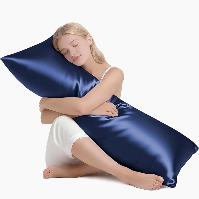 MR&HM Satin Body Pillow Cover, Soft and Breathable Body Pillow Case by MRHM