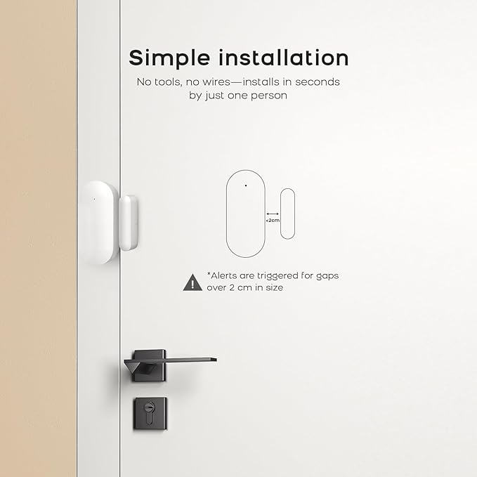 Door Alarm Window Sensors, Door Open Alarm Long Battery Life Wireless - Image 4