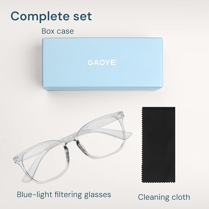 Gaoye Gray Blue Light Glasses for Computer & Gaming - Image 7