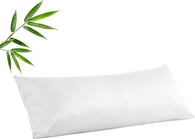 Body Cooling Pillow Case, Viscose Derived from Bamboo Long Pillow Protectors by ShunjieHome
