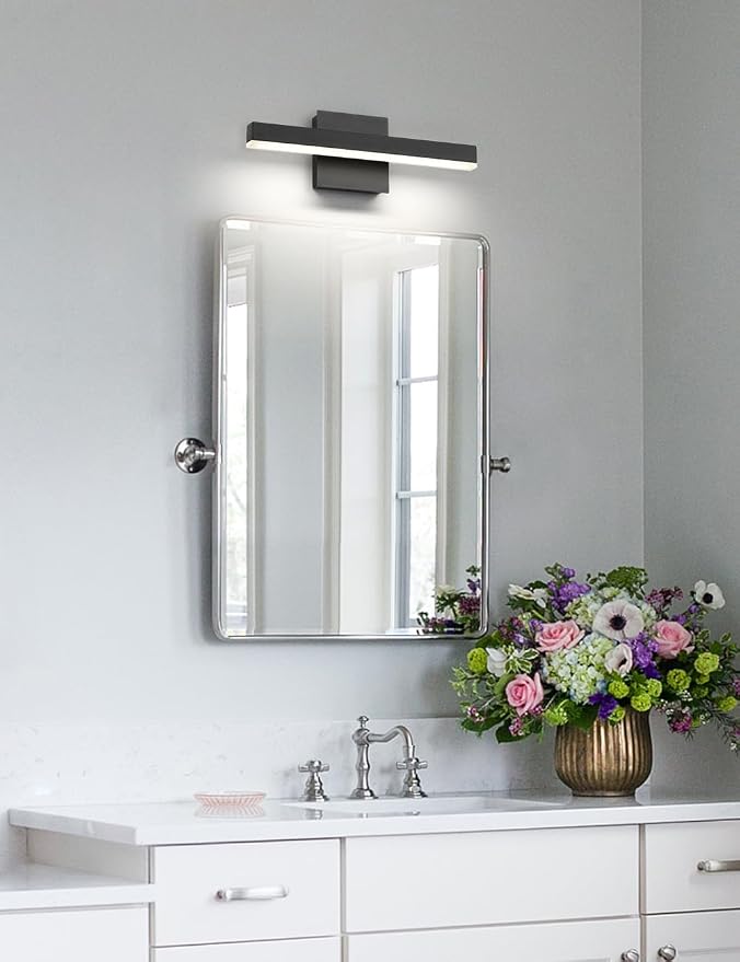 Joossnwell Black Bathroom Vanity Light Fixtures Dimmable 5CCT LED Bathroom - Image 5