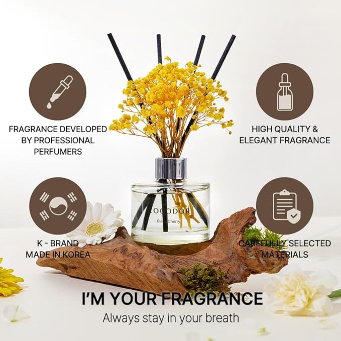 COCODOR Preserved Real Flower Reed Diffuser/Lemon Eucalyptus / 6.7oz / 2 - Image 2