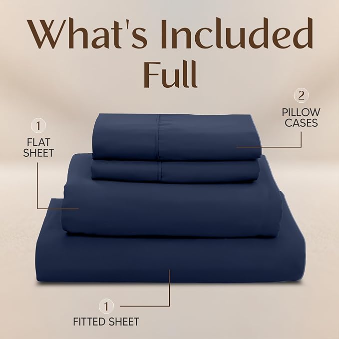 Utopia Bedding Full Sheet Set – 4 Piece Bed Sheets - Image 3