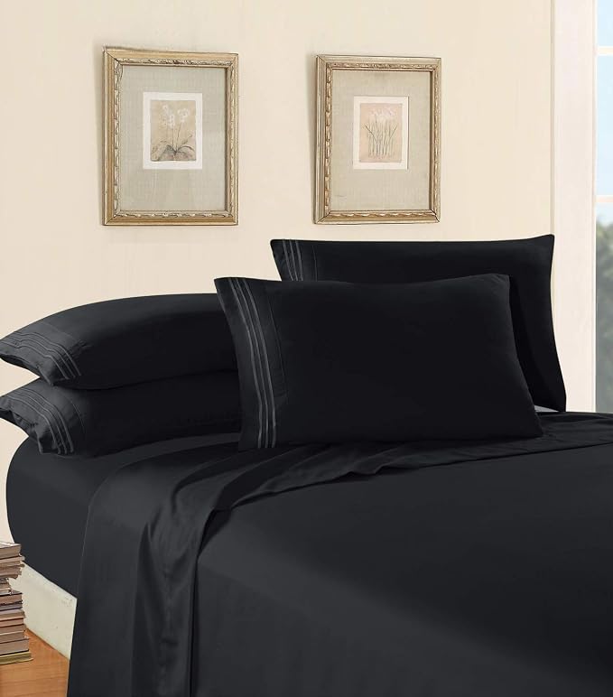 Elegant Comfort Luxury 1500 Premium Hotel Quality Microfiber 5-Piece Sheet Set - Image 3
