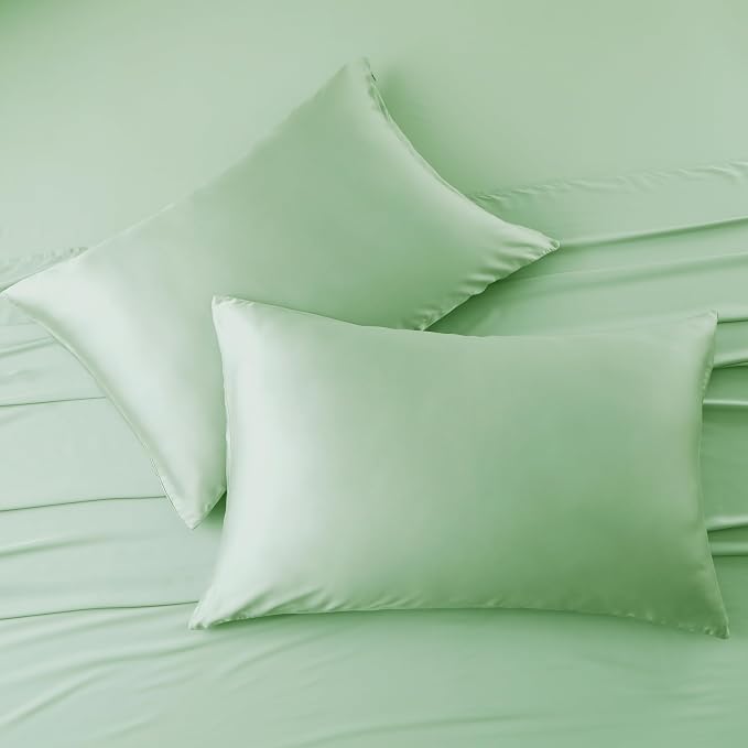 2 Pack Cooling Pillow Cases, Viscose Derived from Bamboo Pillow Protectors - Image 5