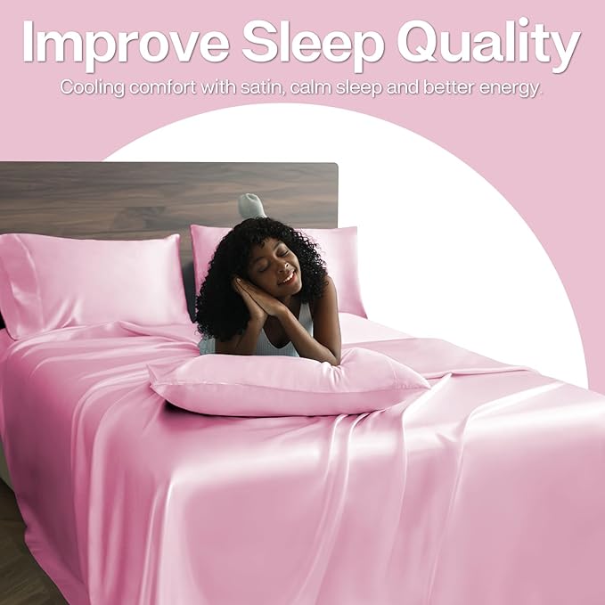 MR&HM Satin Pillowcase for Hair and Skin, Silk Satin Pillowcase 2 Pack - Image 5