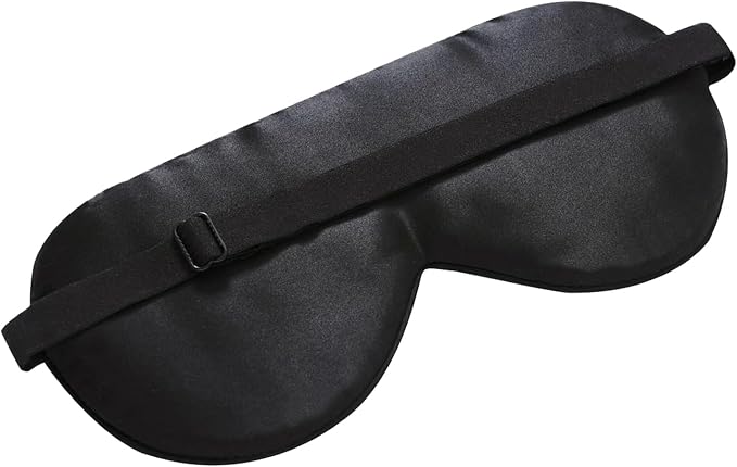 Alaska Bear Natural Silk Sleep Eye Mask Pink, Back Black - Image 3