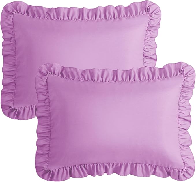 KKJIAF Ruffle Pillow Cases Standard Size Set of 2, Ruffled Pillow Covers - Image 7