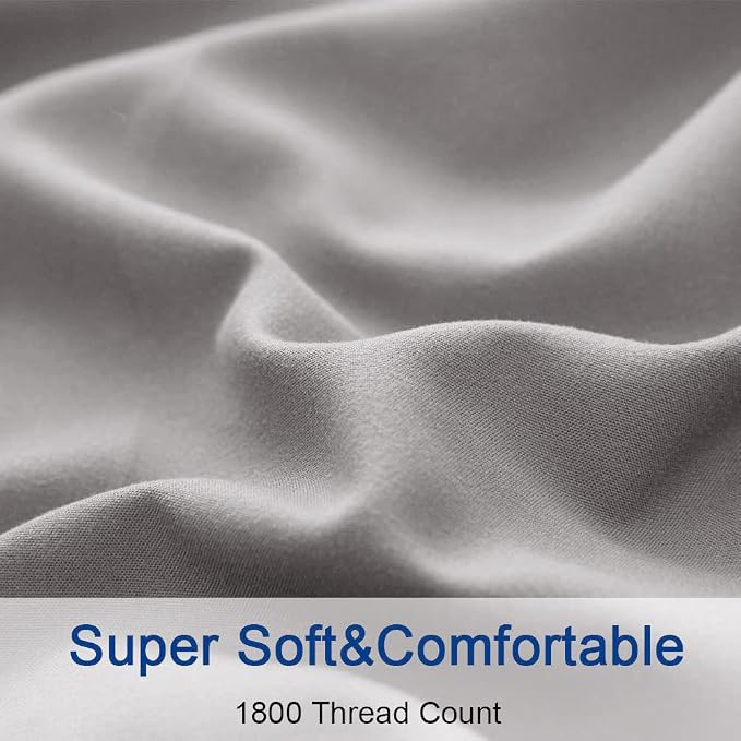 SONORO KATE Sheets Super Soft Microfiber 1800 Thread Count 16 Inch Deep Pocket - Image 5