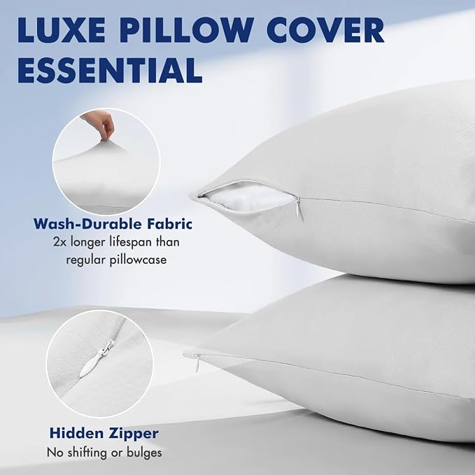 Elegear Cooling Pillow Cases for Hot Sleepers, Clean Fabric Silver Infused - Image 6