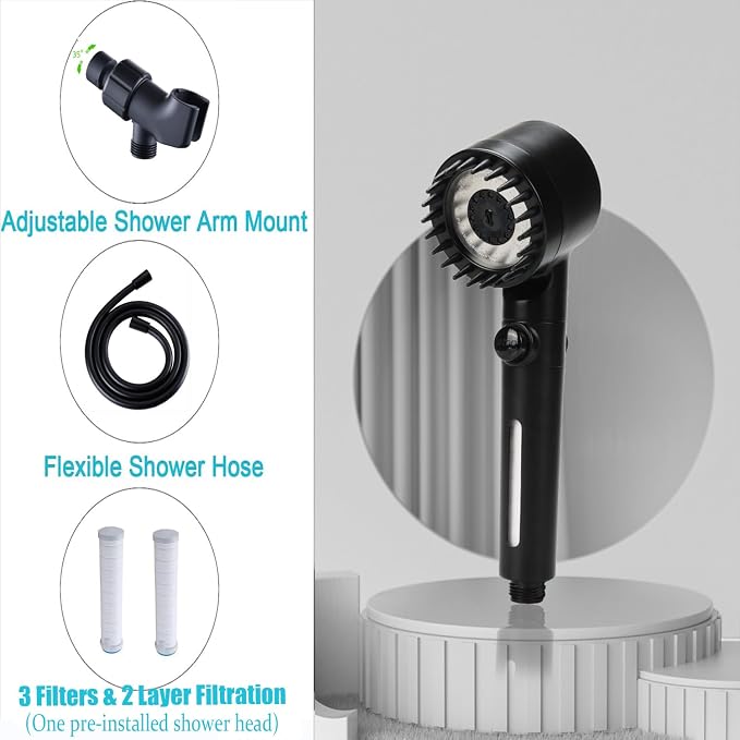 Shower Head with Handheld, Shower Heads High Pressure, High Flow Even with Low - Image 9