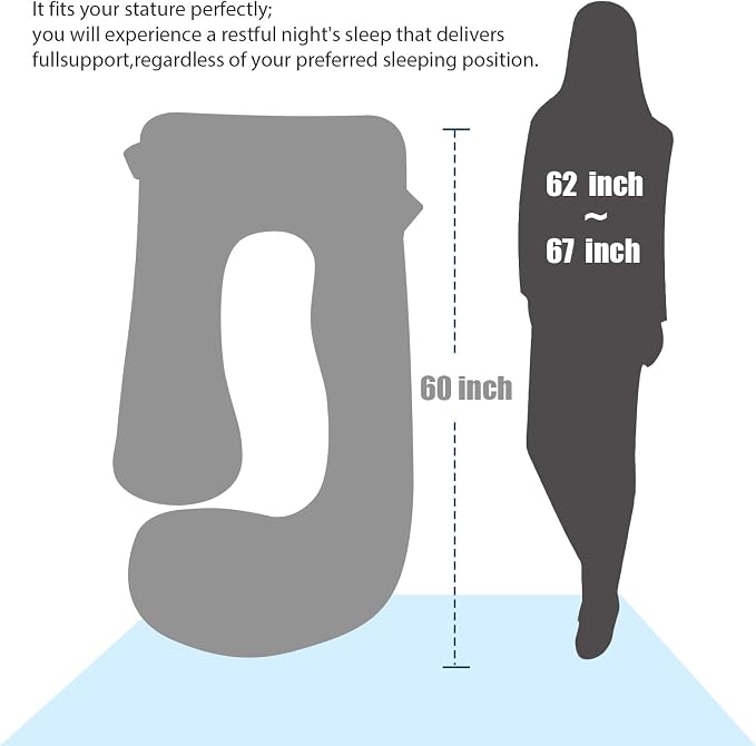 BATTOP Pregnancy Pillow for Sleeping, Full Body Maternity Pillow - Image 8