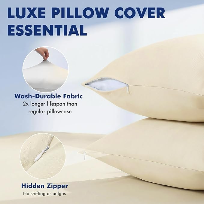 Elegear Cooling Pillow Cases for Hot Sleepers, Clean Fabric Silver Infused - Image 5