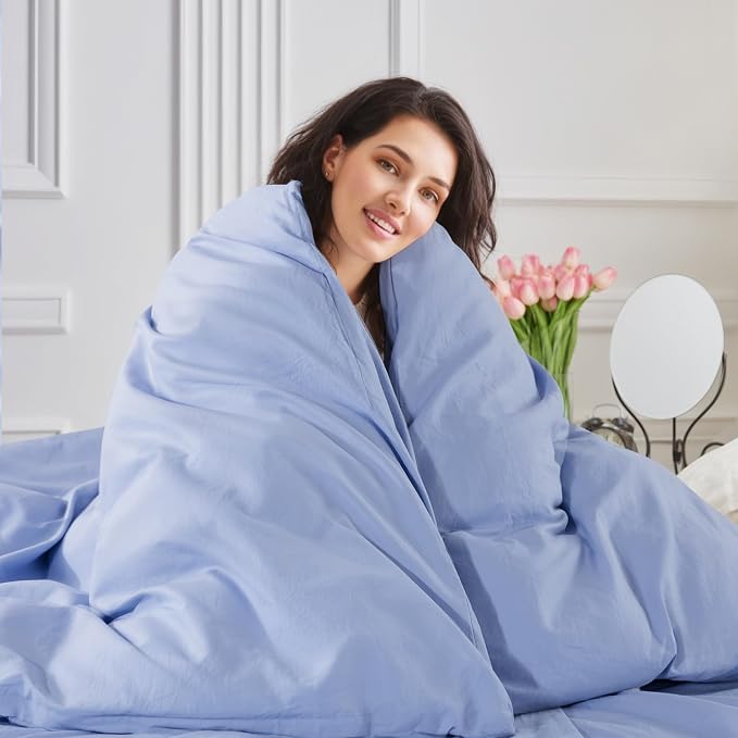 NEXHOME PRO King Duvet Cover Set, 100% Washed Cotton - Image 5