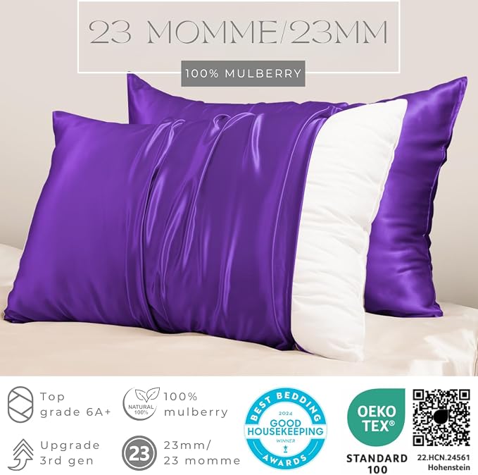 PROMEED 23 Momme Kids Silk Pillowcase 2 Pack - Image 2