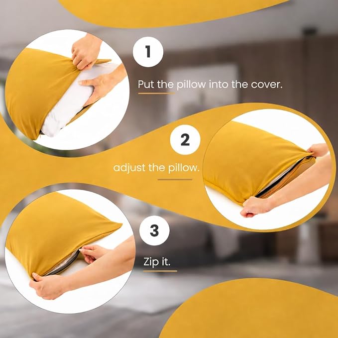 EVOLIVE Body Pillow Cover 21"x54", Ultra Soft Microfiber Pillowcase - Image 5