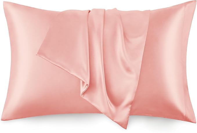 Love's cabin Satin Pillowcase Set of 2 Standard Size 20x26, Cooling Pillow by Lovescabin