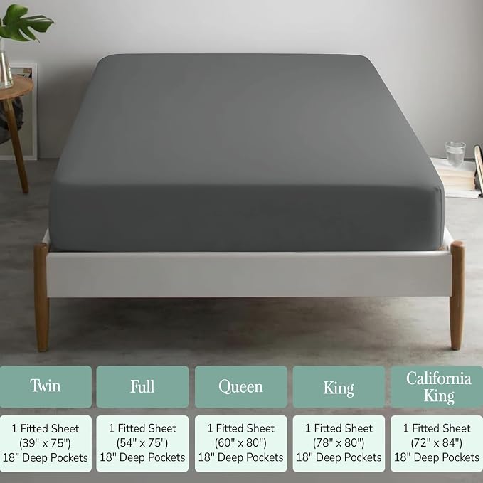 Feather & Stitch Fitted Bottom Sheet Only Twin Size 500 TC-1 Piece 100% Cotton - Image 6