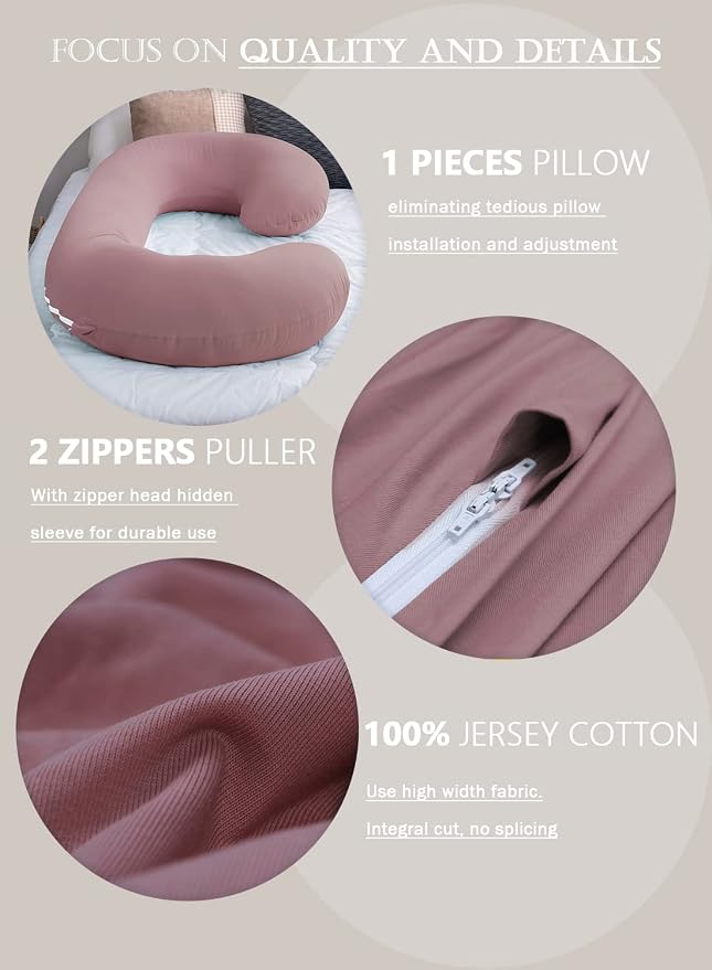 INSEN Cooling Pregnancy Pillow, Maternity Pillow - Image 4