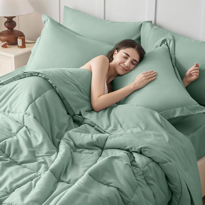 JOLLYVOGUE Twin Comforter Set, Ultra-Soft Bed in a Bag Twin Size 5 Pieces - Image 5