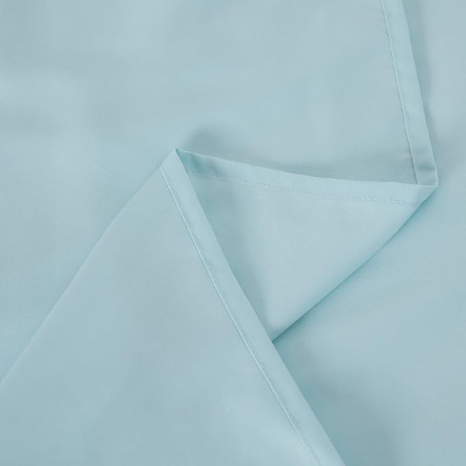 King Flat Sheet Only， 108x102Inch Light Blue - Image 7