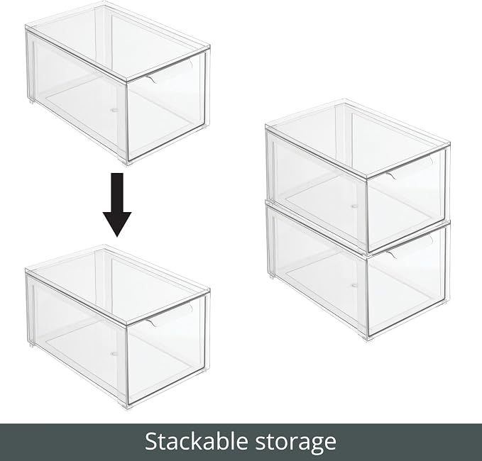 mDesign Plastic Stackable Bathroom Storage - Image 4