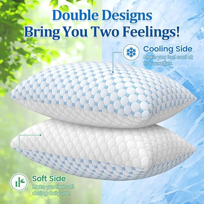 CloudBliss Cooling Bed Set of 2 Pillows - Image 3