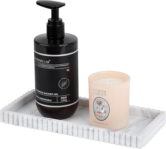 Silicone Bathroom Tray Small Vanity Organizer Rectangle Sink Caddy Sponge by Heagoale