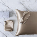 DISANGNI Silk Set: 22 Momme 100% Natural Mulberry Silk Pillow Case & Eye Mask by DISANGNI