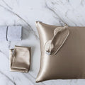 DISANGNI Silk Set: 22 Momme 100% Natural Mulberry Silk Pillow Case & Eye Mask by DISANGNI