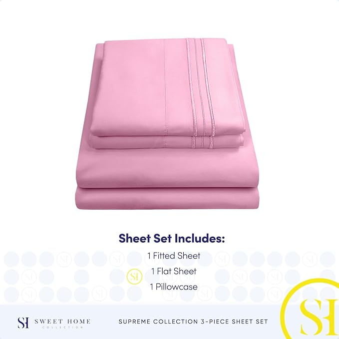 Twin XL Sheets - Breathable Luxury Sheets - 1800 Supreme Collection Extra Soft - Image 4