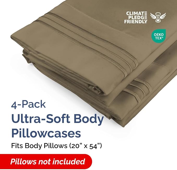 Body Pillowcases Set of 4-20x54 Long Body Pillow Case - Image 2