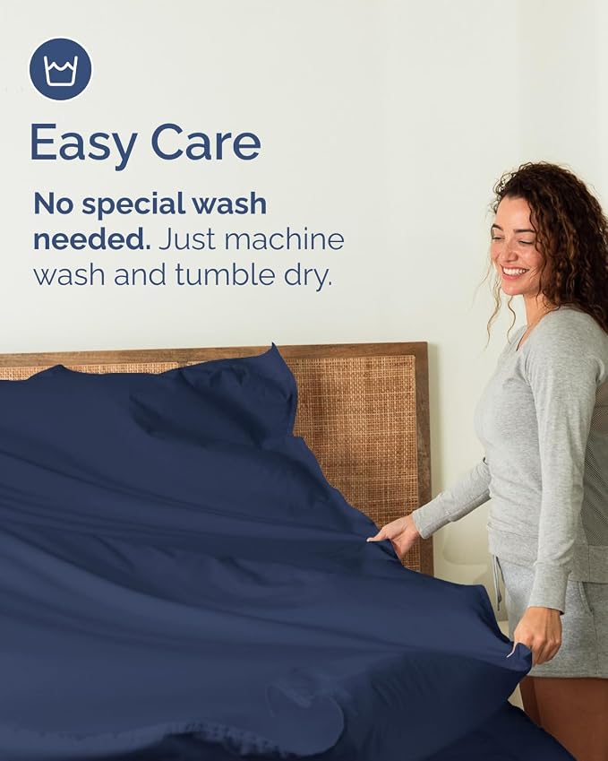 Twin XL Size Flat Sheet -Pack of 2 Top Flat Bed Sheet Only -Ultra-Soft - Image 5