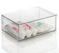 mDesign Plastic Stackable Bathroom Storage Organizer Bin Containers by mDesign