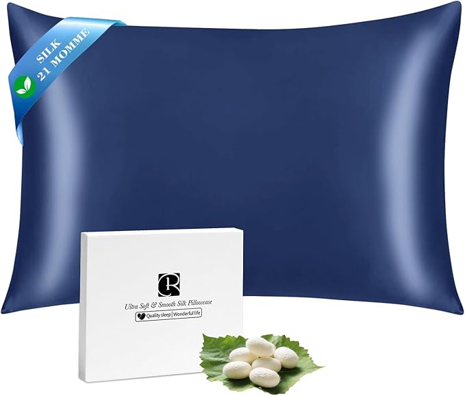 Ravmix Silk Pillow Cases with Zipper, 21momme Mulberry Silk Pillowcase by Ravmix