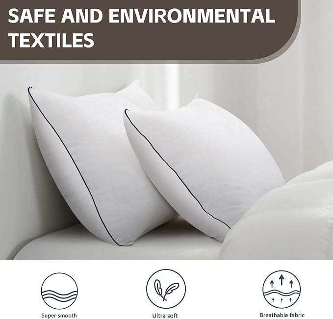 HIMOON Bed Pillows for Sleeping 4 Pack, Standard Size Cooling Pillows Set of 4 - Image 6