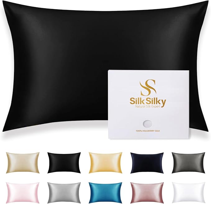 SilkSilky 100% Mulberry Silk Pillowcase by SilkSilky