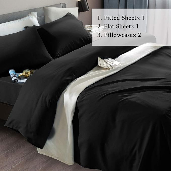SONORO KATE Bed Sheet Set Super Soft Microfiber 1800 Thread Count Luxury - Image 2