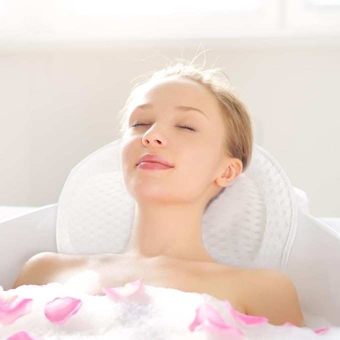 2 Pack Bath Pillow for Tub, Luxury Bathtub Pillow - Image 6