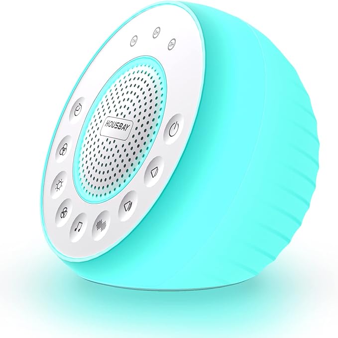 Housbay Glows White Noise Sound Machine, 31 Soothing Sounds, Colored NightLight by HOUSBAY