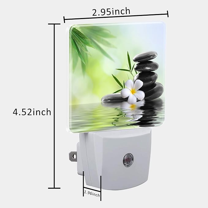 Plug in Night Lights Spa Concept Zen Stones Nightlight Plug Into Wall Dusk to - Image 5