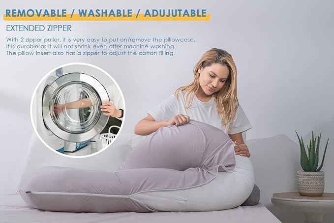 INSEN Cooling Pregnancy Pillow, Maternity Pillow - Image 7