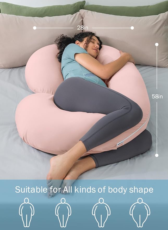 INSEN Cooling Pregnancy Pillow, Maternity Pillow - Image 6