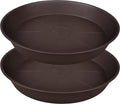 2 Pack of 26 inch Plant Saucer Round, 4.2" Depth Tray, Large Deep Plant Saucers by Bleuhome