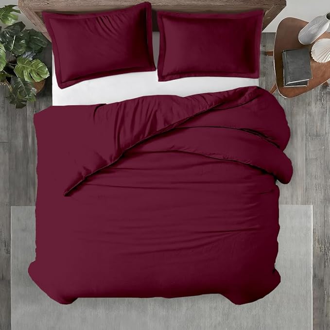 Kotton Culture 3 Pc Duvet Cover Queen Size/Full Size Set-100% Egyptian Cotton by KottonCulture