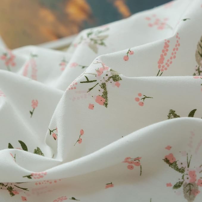 mixinni Small Floral Print Duvet Cover Full Flower Duvet Cover Set Soft Cotton - Image 6