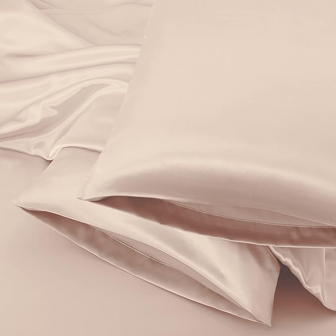 Aormenzy Beige Satin Pillowcase by Aormenzy