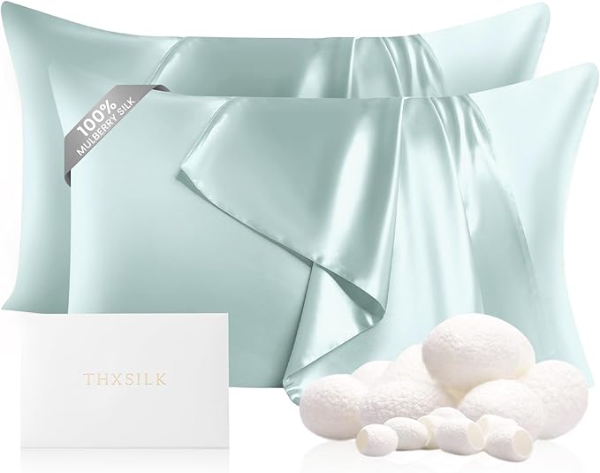 THXSILK Set of 2 Silk Pillowcase by THXSILK