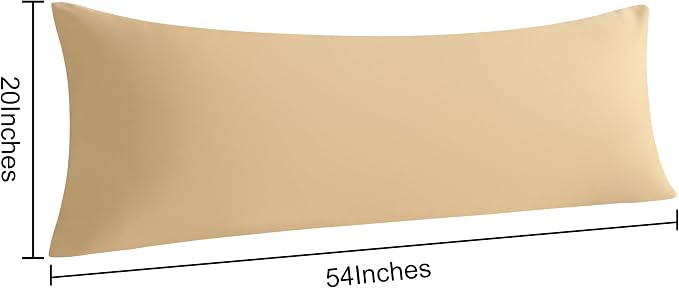 NTBAY 2 Pack Body Pillowcase, 20x54 inches, Light Taupe, Fade Resistant - Image 5