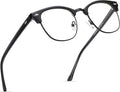 Blue Light Blocking Glasses Retro Semi Rimless UV400 Clear Lens Computer Eyewear by AOMASTE